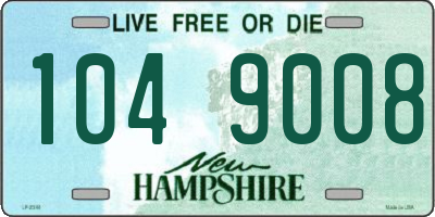 NH license plate 1049008