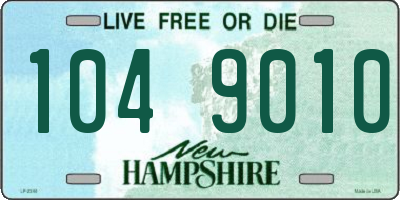 NH license plate 1049010