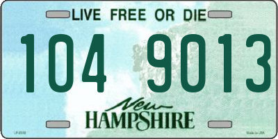 NH license plate 1049013