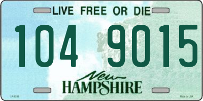 NH license plate 1049015