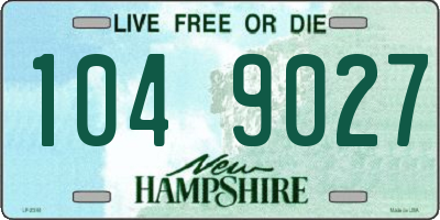 NH license plate 1049027