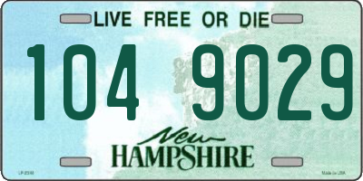 NH license plate 1049029