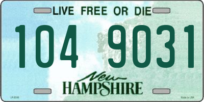 NH license plate 1049031