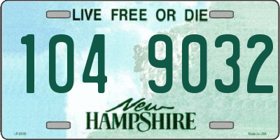 NH license plate 1049032