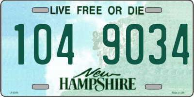 NH license plate 1049034