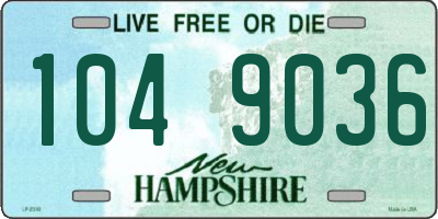 NH license plate 1049036