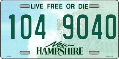NH license plate 1049040