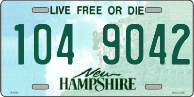 NH license plate 1049042