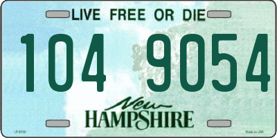 NH license plate 1049054