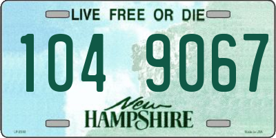 NH license plate 1049067
