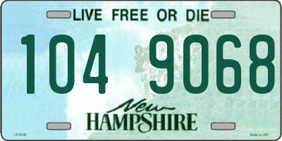 NH license plate 1049068