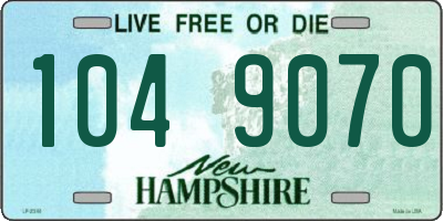 NH license plate 1049070