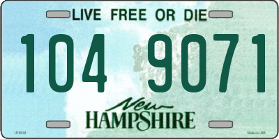 NH license plate 1049071