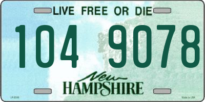 NH license plate 1049078