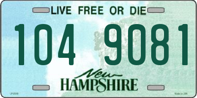 NH license plate 1049081