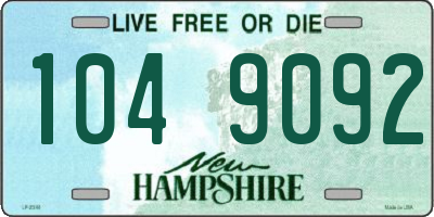 NH license plate 1049092