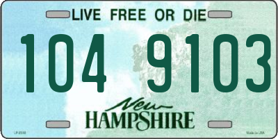 NH license plate 1049103