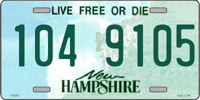 NH license plate 1049105
