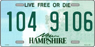 NH license plate 1049106