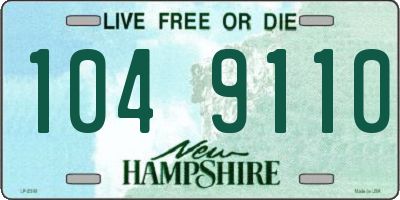 NH license plate 1049110