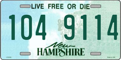 NH license plate 1049114