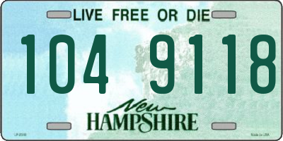 NH license plate 1049118