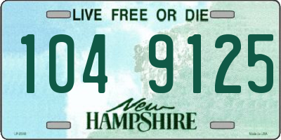NH license plate 1049125