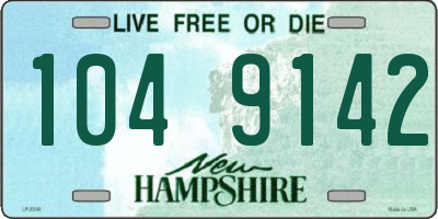 NH license plate 1049142