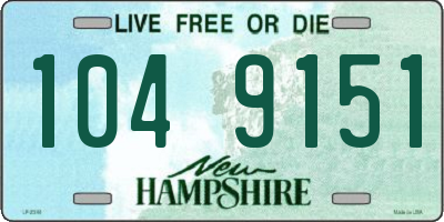 NH license plate 1049151