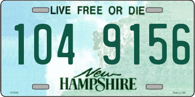 NH license plate 1049156