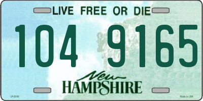 NH license plate 1049165
