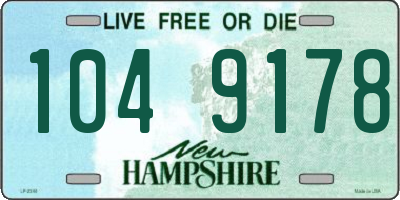 NH license plate 1049178