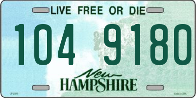 NH license plate 1049180