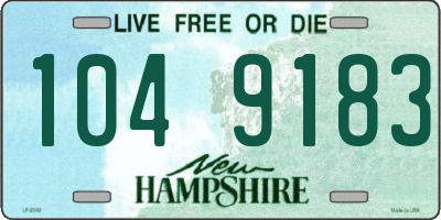 NH license plate 1049183
