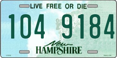 NH license plate 1049184