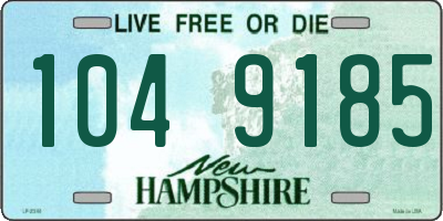 NH license plate 1049185