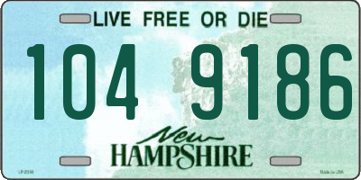 NH license plate 1049186