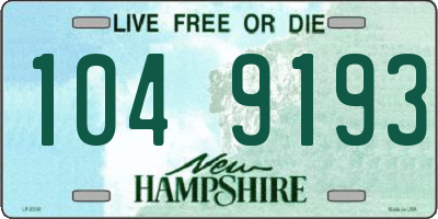 NH license plate 1049193