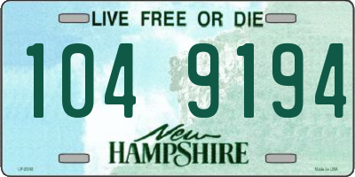 NH license plate 1049194
