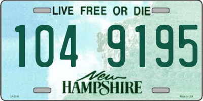NH license plate 1049195