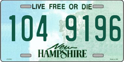 NH license plate 1049196