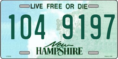NH license plate 1049197