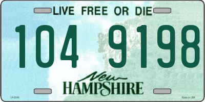 NH license plate 1049198