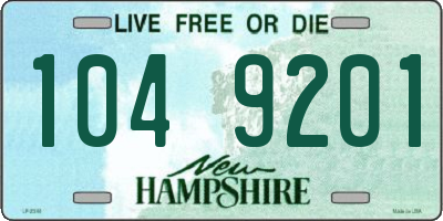 NH license plate 1049201