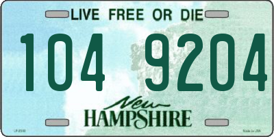 NH license plate 1049204