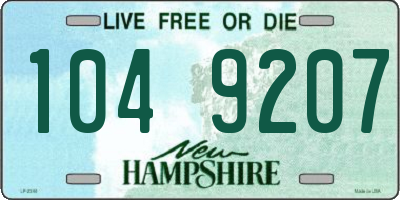 NH license plate 1049207