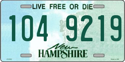 NH license plate 1049219