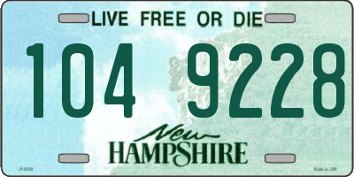 NH license plate 1049228