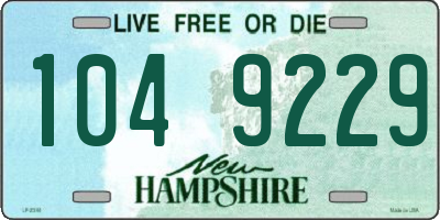 NH license plate 1049229