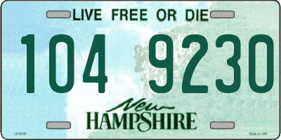 NH license plate 1049230